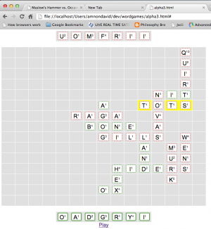 First Scrabble prototype